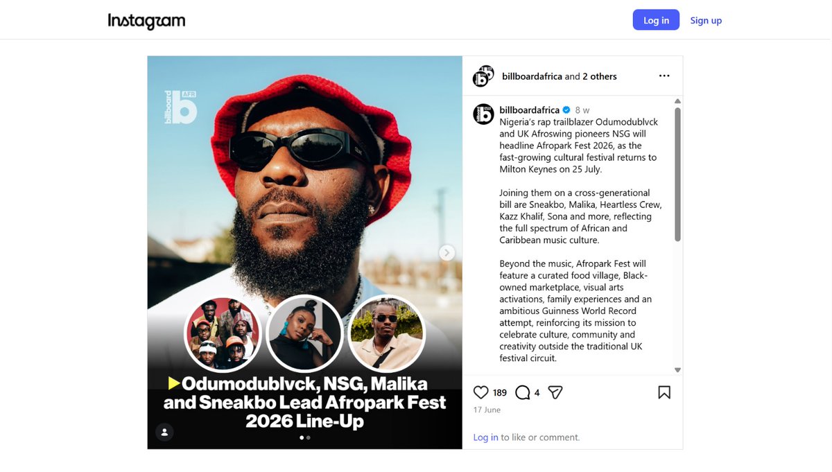 WPGM_PR's tweet photo. "Fast-growing cultural festival" - @billboard Billboard Africa on @afroparkfestuk (June 2026)
➡️ https://t.co/GMna15pPBz
#WPGMPR #MusicPR #MediaRelations #NewMusic https://t.co/1JEsTnlumv