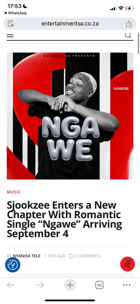 Sjookzee21's tweet photo. Thank you @entertainment.sa Romantic Single “Ngawe��� Arriving September 4 https://t.co/vo6jq33Thu https://t.co/qDYYgvEDJg