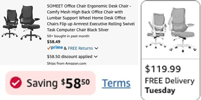 Pricerrors's tweet photo. $50 ERGONOMIC OFFICE CHAIR ON AMAZON 

Now $58.49 at checkout (Orig. $119.99)

https://t.co/TQigdAWJdg #ad 

Make sure to clip the $58.50 OFF coupon before cart 

The coupon is available for both black and grey colors https://t.co/gNBRurGRyU