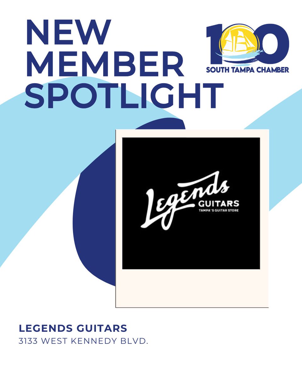 S_TAMPAChamber's tweet photo. 📝👤 NEW MEMBER SPOTLIGHT

Please welcome Legends Guitars to the South Tampa Chamber! 😀

#SouthTampa #STCOC #NewMember https://t.co/FT9vqDgR9R