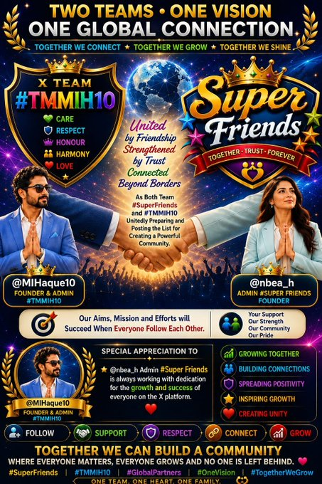 nbea_h's tweet photo. #SuperFriends #TMM1H10 
꧁☆★ ★☆꧂
@nbea_h @MIHaque10
@MarcelaErcia @Abbn_26  
@OhSamHR @Zar43rar
@CarloSportfan 
@Qs3488
@1259za 
@jaggirm
@shZ447
@shzz900
@Wolffkan
@Madiha915
@GuriyaDr32551
@_docearlequinna
@nuvisionquestt3
@AshrafParw26055
@jasmine50012486
@Fatima_schmitt8 https://t.co/EGu9GgIP6I