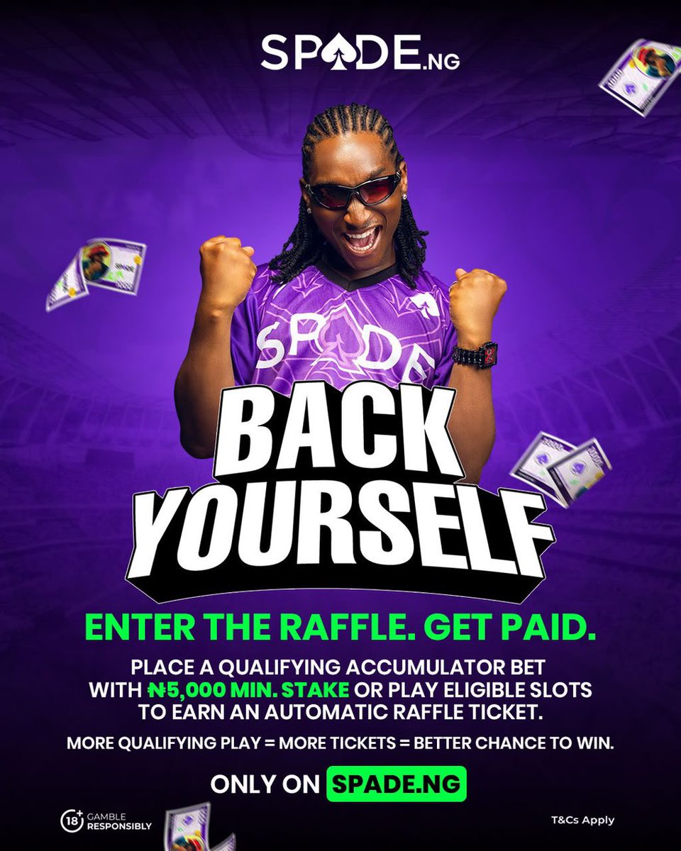 the49thstreet's tweet photo. PAYDAY EVERYDAY IS BACK! 😮‍💨

Here’s your chance to win a smartphone and up to N500,000 cash prize EVERYDAY with a min. of N5,000. 

Entries are valid from Friday 21st and starting Saturday 22nd, winners will be rewarded DAILY until September 20th. 

Bet → Get Tickets → Enter the draw → Get Paid! 

Only on @spadenigeria