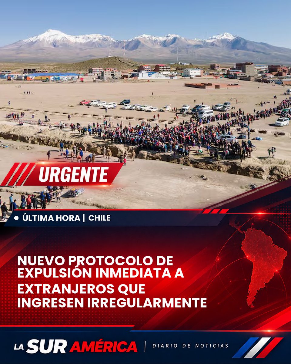 RoDiputado's tweet photo. ¡Excelente noticia chilenos! 🇨🇱 hoy se estableció el protocolo de reconducción inmediata para extranjeros que ingresen eludiendo controles, con documentos falsos o dentro de los 10 km del límite fronterizo. ¡Así se protege la frontera y se recupera el control territorial! 👊 https://t.co/X0x7F2nP1x