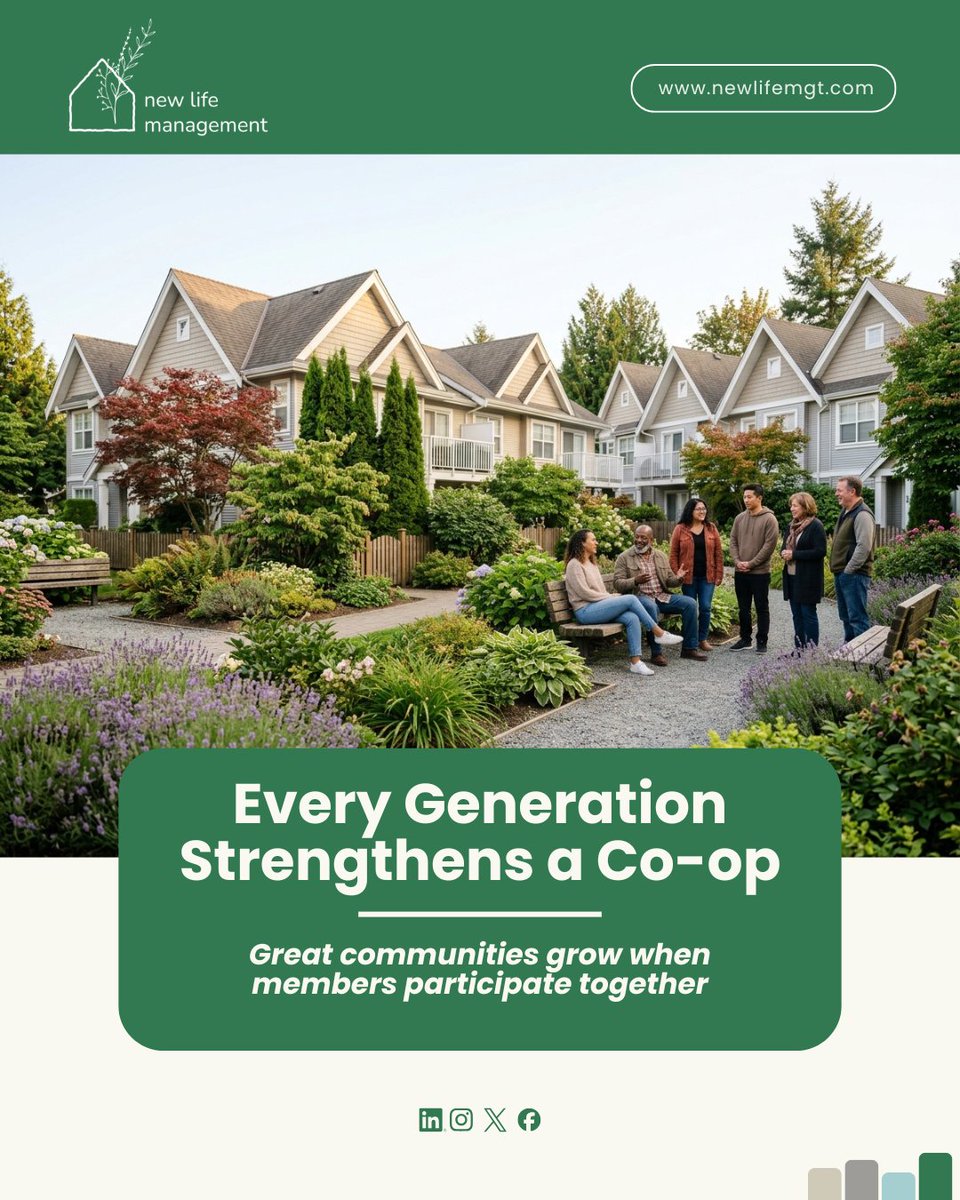 NewLifeMgt's tweet photo. Housing co-ops are stronger when experienced members and younger generations work side by side to build a lasting community. 

Learn how we support that journey: https://t.co/zXgbZ6Sslw 

#housingcoops #communityleadership https://t.co/5qvAZuJGgp