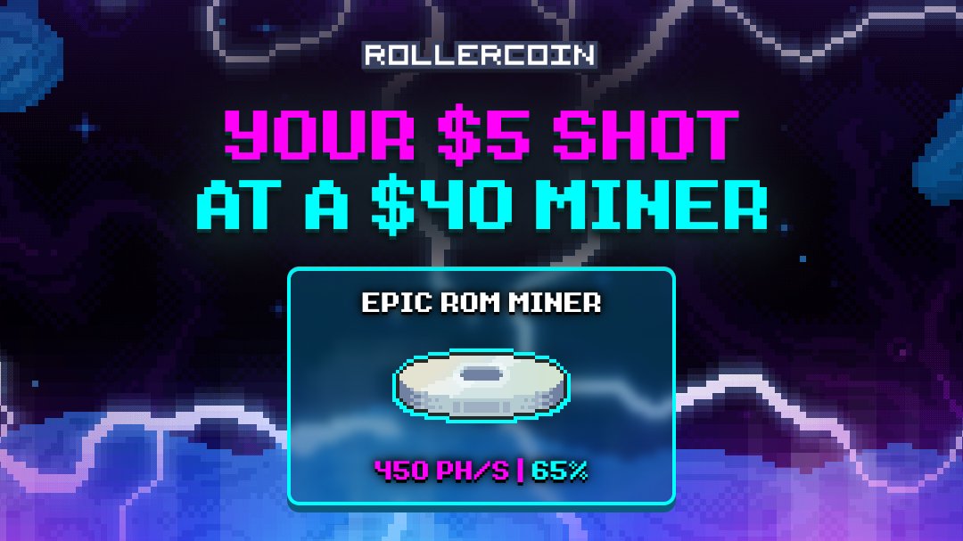 rollercoin_com's tweet photo. ⚡ CHALLENGE YOURSELF AND CLAIM THE REWARD
You're one step closer to a serious power boost

🔥 Unlock the power of EPIC ROM miner with 450 000 000 Gh/s + 65% bonus

Build your mining power and make every boost count

👉 Complete the challenge: https://t.co/YOeozXBkZ1 https://t.co/lOSNXCQXRp