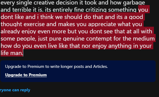 Schro_ong's tweet photo. genuinely dont understand how some people claim to be fans of a game/anime/manga/whatever and when you go on their profile its pure vitriol and spite for it bemoaning every single creative decision it took and how garbage and terrible it is. its entirely fine criticizing somethin https://t.co/Xcxz5z0GFN
