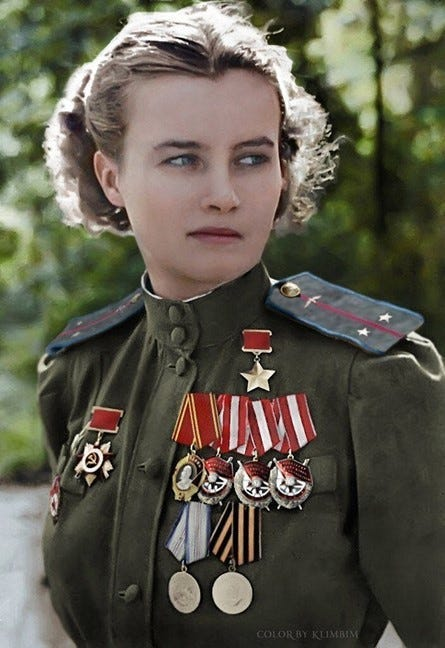 VoicesofWW2's tweet photo. Nadezhda Popova flew 852 combat missions in a canvas-and-plywood biplane built as a 1920s trainer, gliding over German lines at night with her engine cut to drop bombs in silence. She was one of the Night Witches, the all-female bomber regiment the Germans feared, and she is one of the great stories of the war.

The Soviet Union, uniquely, sent women into combat in large numbers, and among the most extraordinary were the pilots of the 588th Night Bomber Regiment, flown entirely by young women, from the pilots to the mechanics. Their aircraft was almost a joke on paper, the Polikarpov Po-2, a slow, open-cockpit wooden biplane with a tiny engine, a machine so obsolete it seemed suicidal to take it to war. But in the dark it became a weapon of terror.

Their tactic was as brave as it was cunning. They would fly toward the German lines at night, and as they neared the target, cut their engines and glide in silently, so the first the enemy knew of them was the whistle of the wind over their wings just before the bombs fell. The Germans, unnerved by the eerie whooshing sound in the darkness, gave them the name Nachthexen, the Night Witches. The women flew mission after mission, night after night, sometimes a dozen or more sorties in a single night, landing to rearm and taking straight off again, in aircraft with no armor, no parachutes for much of the war, and no guns to defend themselves.

Popova was one of the most celebrated of them all, flying 852 missions over the course of the war, an almost unbelievable number, including as many as eighteen in one night. She was shot down or forced down repeatedly and always came back. She once returned from a mission to find 42 bullet holes in her little biplane, in the wings, the fuselage, even her helmet. She kept flying.

She survived the war, one of the many Night Witches to be made a Hero of the Soviet Union, married a fellow pilot she had met at the front, and lived to a great age, dying in 2013. She said once that she sometimes stared up at the night sky in her old age and could not believe she had done it, flown all those nights, in that little plane, against all that fire, and lived.