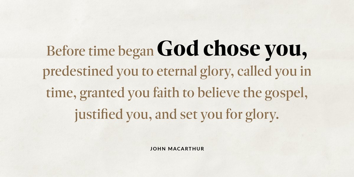brianbdotcom's tweet photo. Ephesians 1:4-6 (ESV)
even as he chose us in him before the foundation of the world, that we should be holy and blameless before him. In love he predestined us for adoption to himself as sons through Jesus Christ, according to the purpose of his will, to the praise of his glorious grace, with which he has blessed us in the Beloved.

Psalms 115:3 (ESV)
Our God is in the heavens;
he does all that he pleases.

Say that God is sovereign over all creation, nobody blinks an eye;
Say that God is sovereign over salvation, and everybody loses their minds 🤷🏻‍♂️

#SovereignGrace