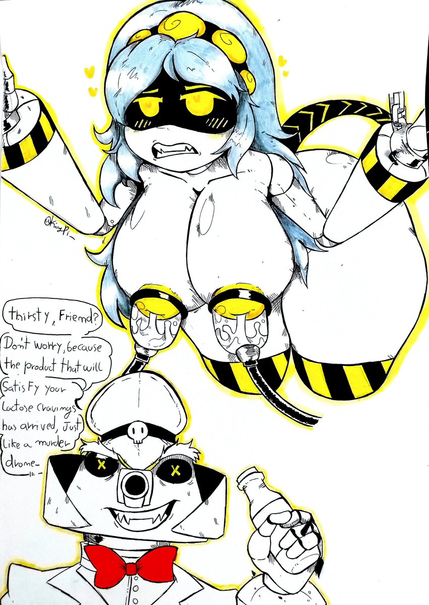King_piranha04's tweet photo. thirsty friend? 
#murderdrones #mdtwt #serialdesignationj https://t.co/RGMurgJ6l8
