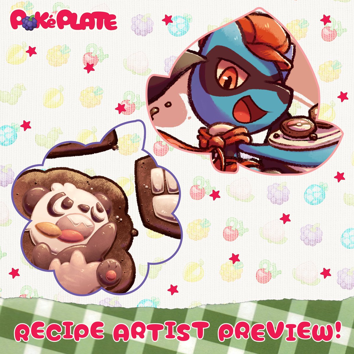 Sofnas2's tweet photo. It's your LAST chance to preorder @PokePlateZine!! 🍳🍪✨

I had the pleasure of illustrating @NerdBirdMR's recipe and another one from @softserveshiba!! I had so much fun! 💖

🛒 Preorder our lovely zine until August 22nd! Link below! 🧵

#pokemon #fanzine https://t.co/FJB9mAEYYq