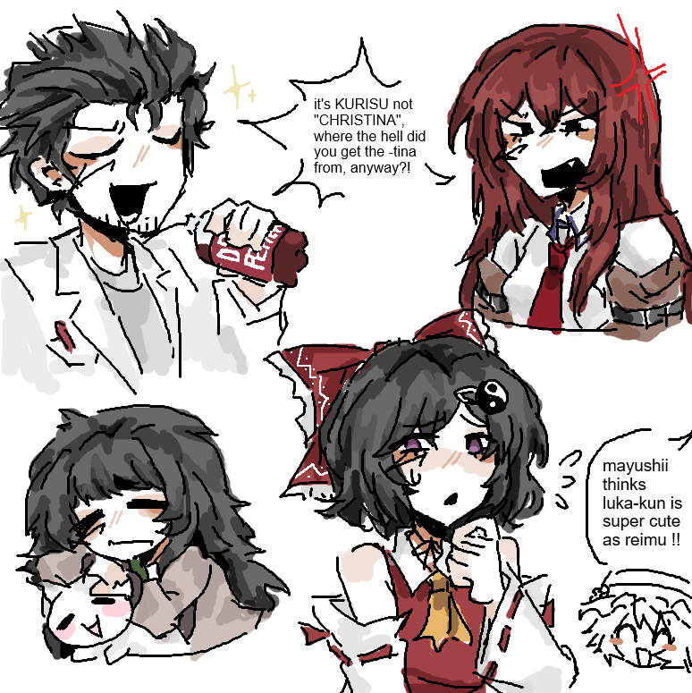 a3gleseeker's tweet photo. more stupid filler doodle stuff (steins;gate edition i love s;g)
before i lock in for commissions https://t.co/OFBARTTWHt