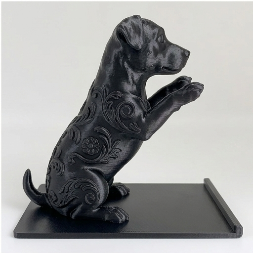 uchi_noko_ren's tweet photo. 犬（ジャックラッセルテリア）をモチーフにした、卓上スマホスタンド。
ルネサンス装飾のうちの子が、スマホを背後からやさしく支えます。
デスクやキッチン、ベッドサイドの卓上インテリアにぴったり。

#ジャックラッセルテリア #うちの子ルネサンス https://t.co/P5fArmFEWN