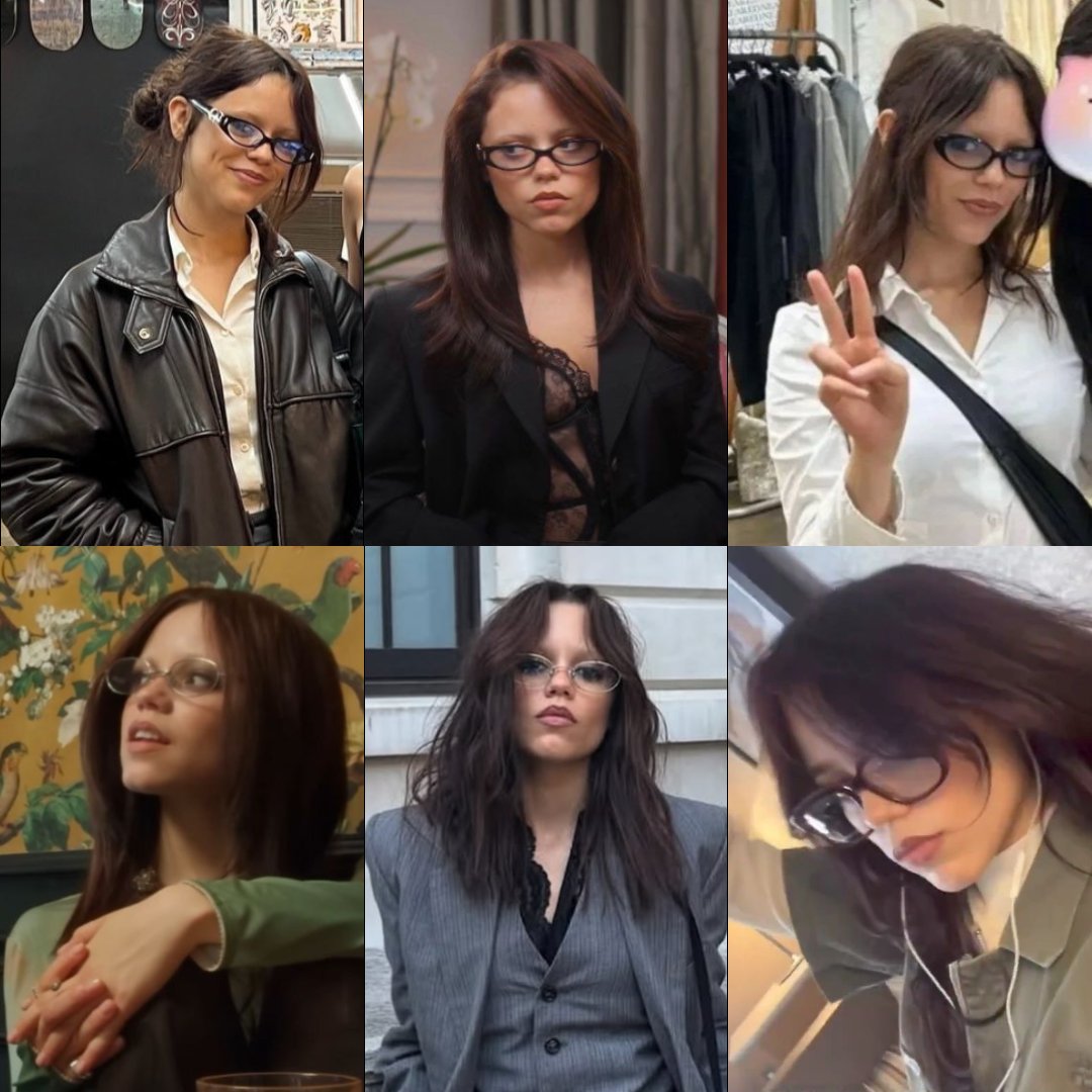 Roxdk7's tweet photo. JENNA ORTEGA WITH GLASSES https://t.co/y5qmnpl6JR