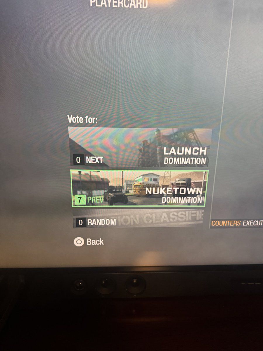 502_bos's tweet photo. @Treyarch These are RANDOM lobbies. This is what we get over and over: 6–10 people voting Nuketown, even after just playing it. Then the update says “NO VOTE ALLOWED.” This is exactly why this update ruined BO1 for me. Let us play the map we actually want. https://t.co/ItCD6X4lqv