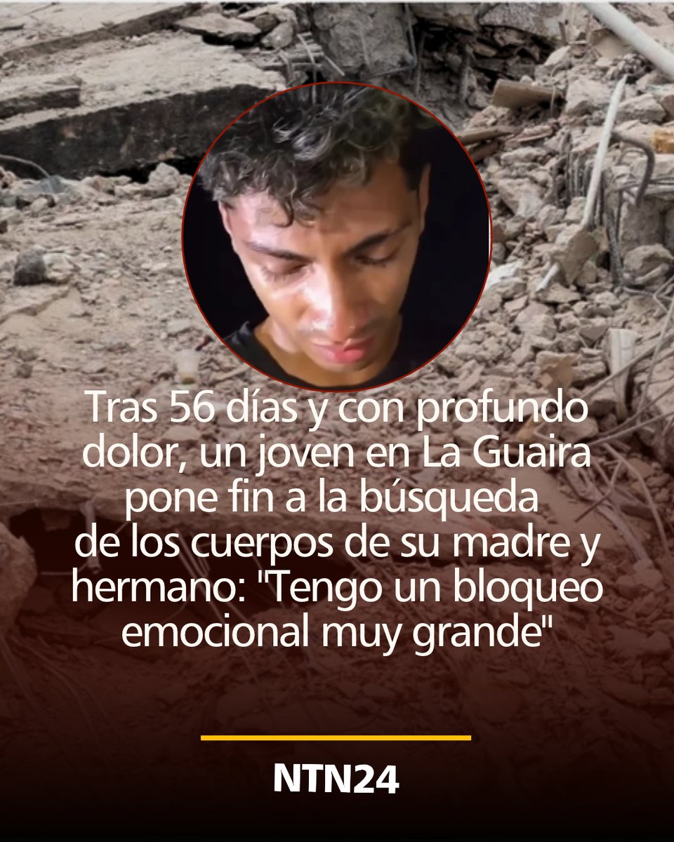 NTN24ve's tweet photo. El protagonista de esta historia es Cristian Verdú, quien hizo todo lo humanamente posible para hallar a sus familiares.
➡️ https://t.co/6LehPfR9hy https://t.co/dTCbm3gcrR