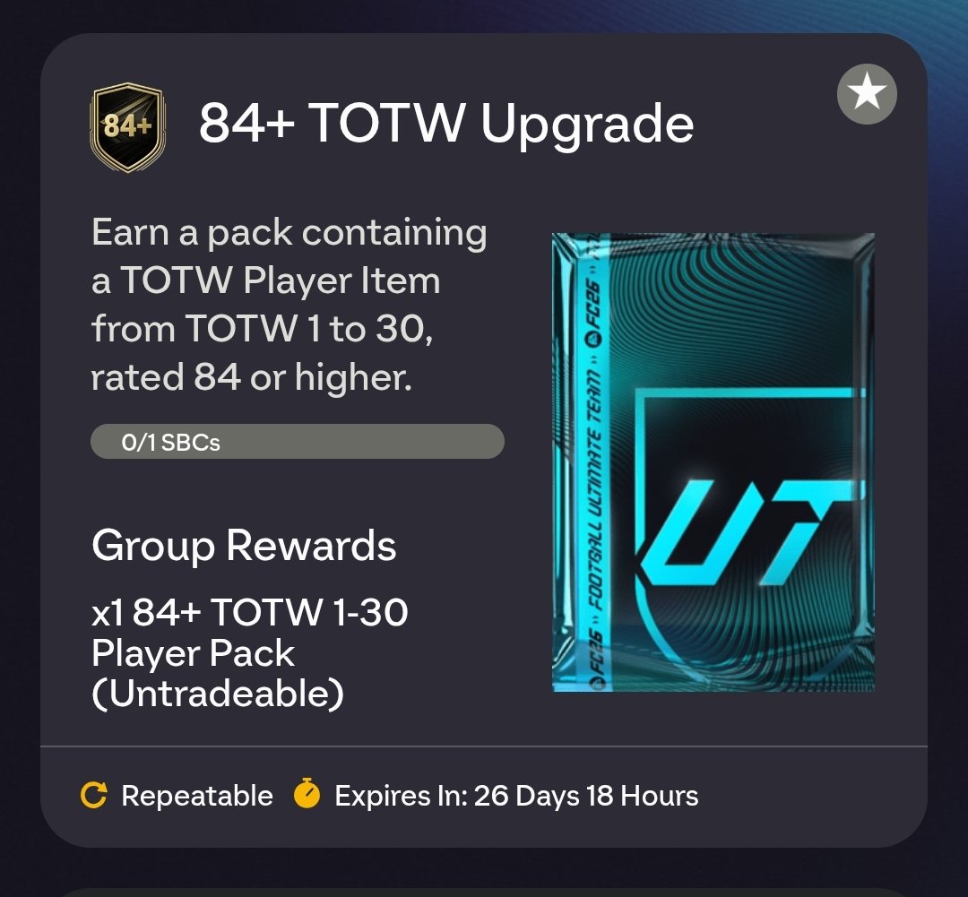 viethd88's tweet photo. It’s mid-August, and we already need an 84+ TOTW upgrade just to grind SBCs. Hey @EASPORTSFC @EASFCDirect , what the fuck are you guys doing? #EAFC #EAFC26 https://t.co/Yd9aYMYo2x
