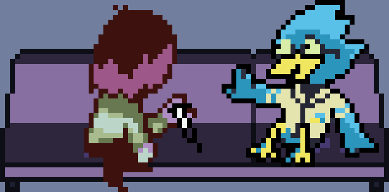 difrntusername's tweet photo. gayly injects you with mystery fluid
#deltarune #utdr #kerdly #krerdly #circuitbreak https://t.co/hHeSljSDG0