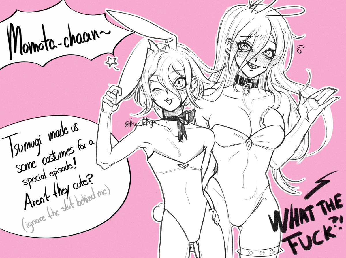 kio_kkyo's tweet photo. Happy bunny day Momota-chan! 🐰💜🩷
#drv3 #oumota https://t.co/CSiKLaPOX1