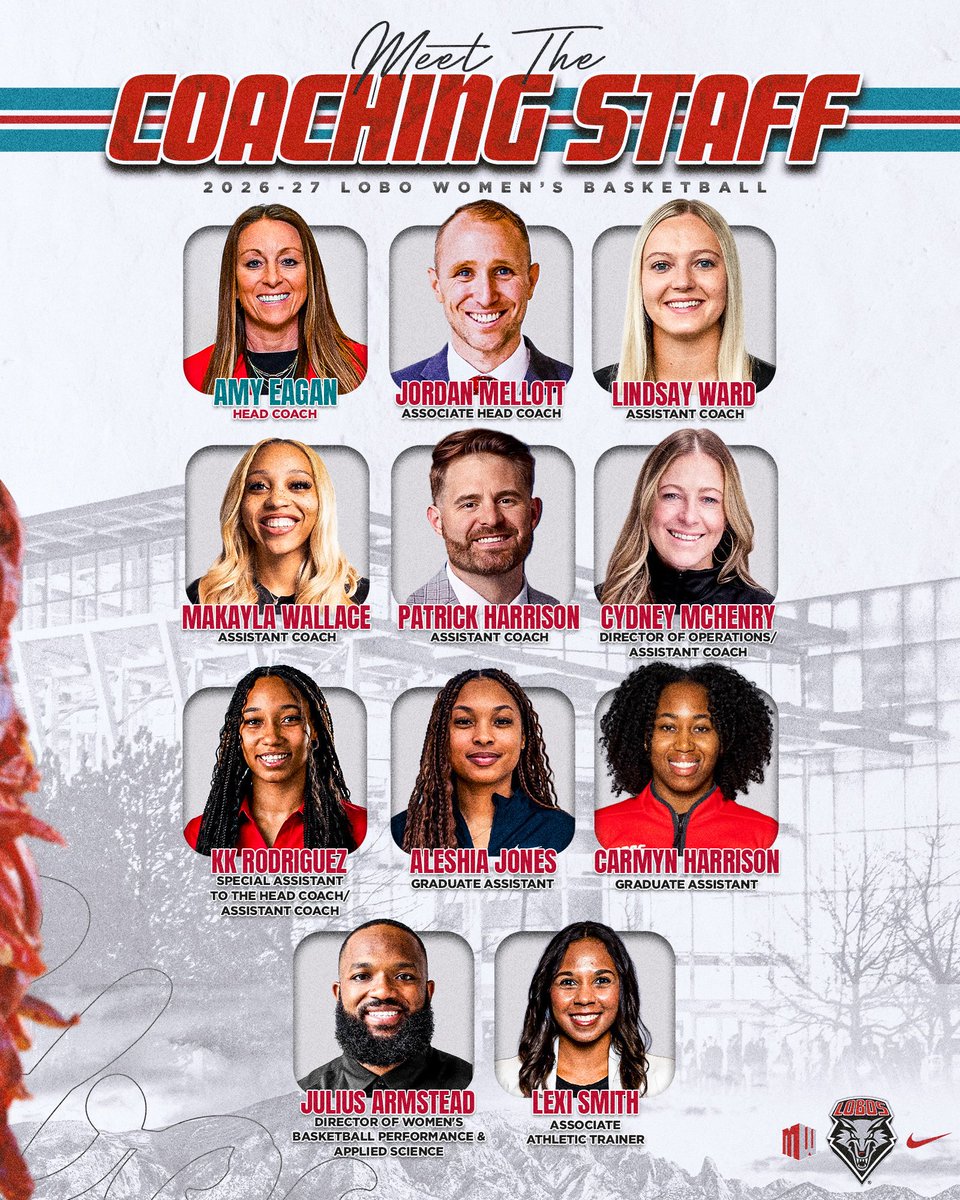 UNMLoboWBB's tweet photo. Now the staff is complete.

#GoLobos https://t.co/fcTFDNEzw7