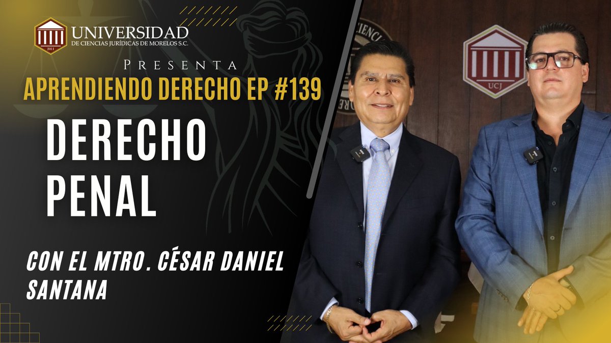 yosoyucj's tweet photo. En este episodio nos acompaña el Mtro. César Daniel Santana para adentrarnos en el estudio del Derecho Penal, sus principios y la importancia que tiene dentro del sistema de justicia.

¡Dale play y acompáñanos a aprender Derecho!
https://t.co/9RDJSaYaDN https://t.co/HEnPWVGkU3