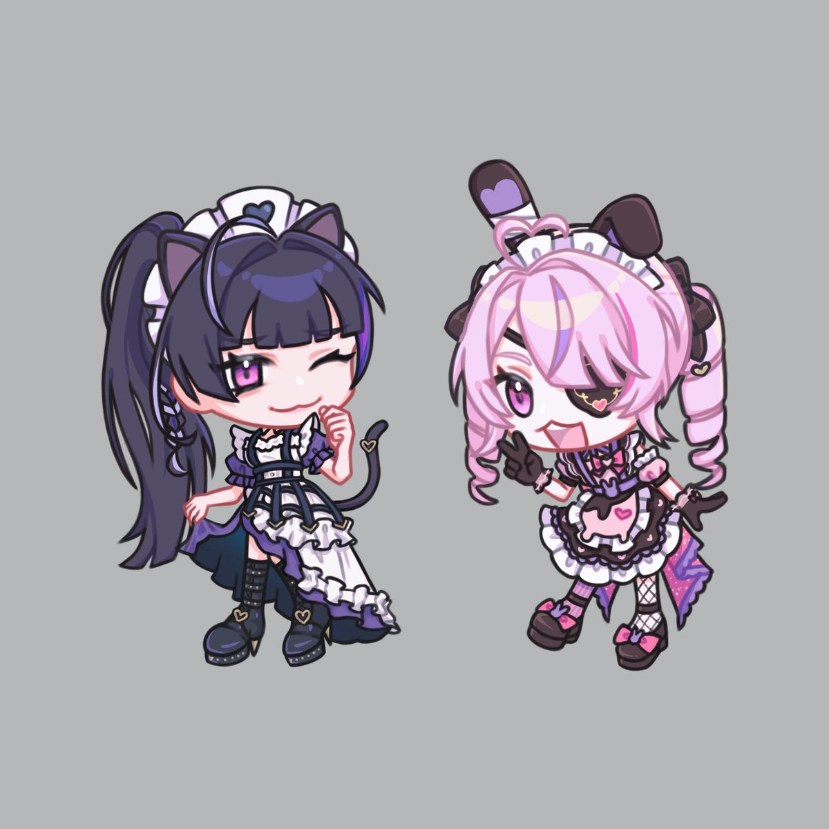 chofflu's tweet photo. cute maids(˶>⩊<˶)

#Melocopic #MariArtte https://t.co/CpEkTJ7VnF