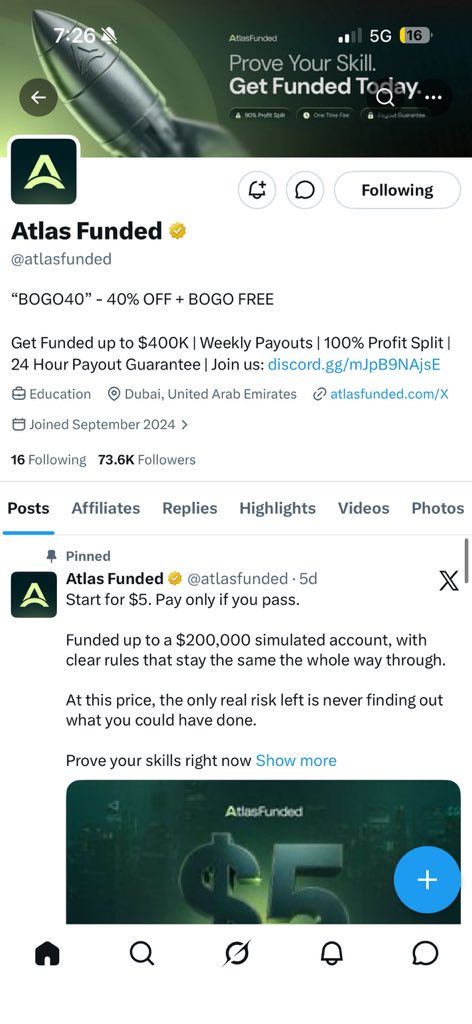 hopeonGod77's tweet photo. @Lor_dmills @atlasfunded @atlas_futures @PipsCabal @Mills_Trades All task done https://t.co/6172I6u0A1