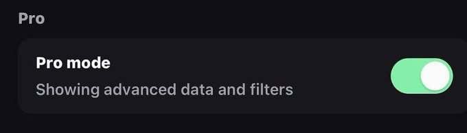 quantd3v's tweet photo. IN PUMP SETTINGS AT THE BOTTOM THEY ADDED SOMETHING CALLED PRO MODE.

LMAO THIS IS SO FREE.

$PRO

DEX at 20k https://t.co/FzwugAJUpB