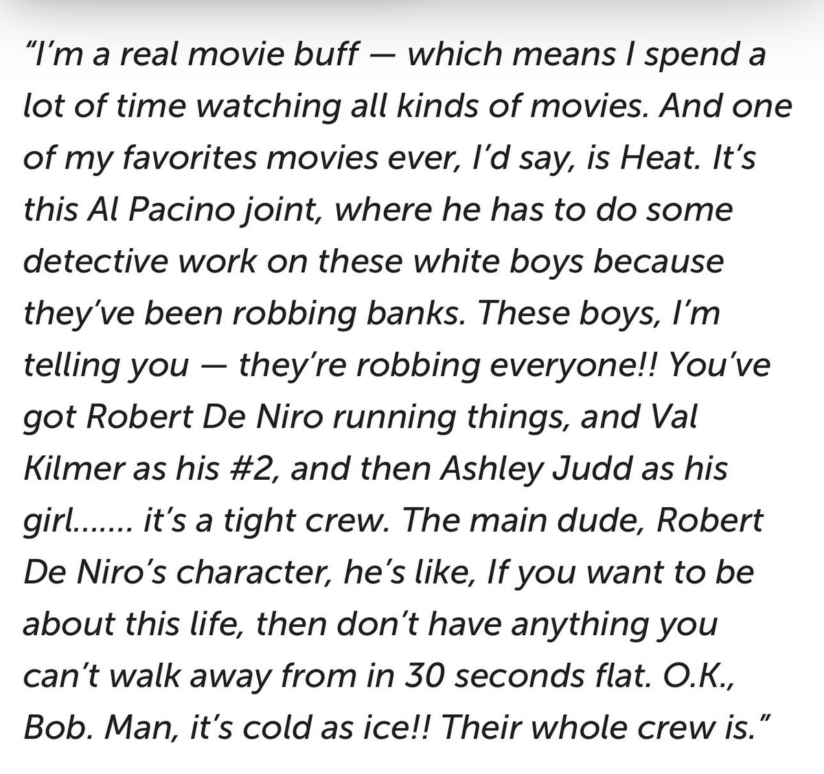 heatframes's tweet photo. Allen Iverson’s favorite movie of all time is Heat (1995) https://t.co/4mrqkhUCbh