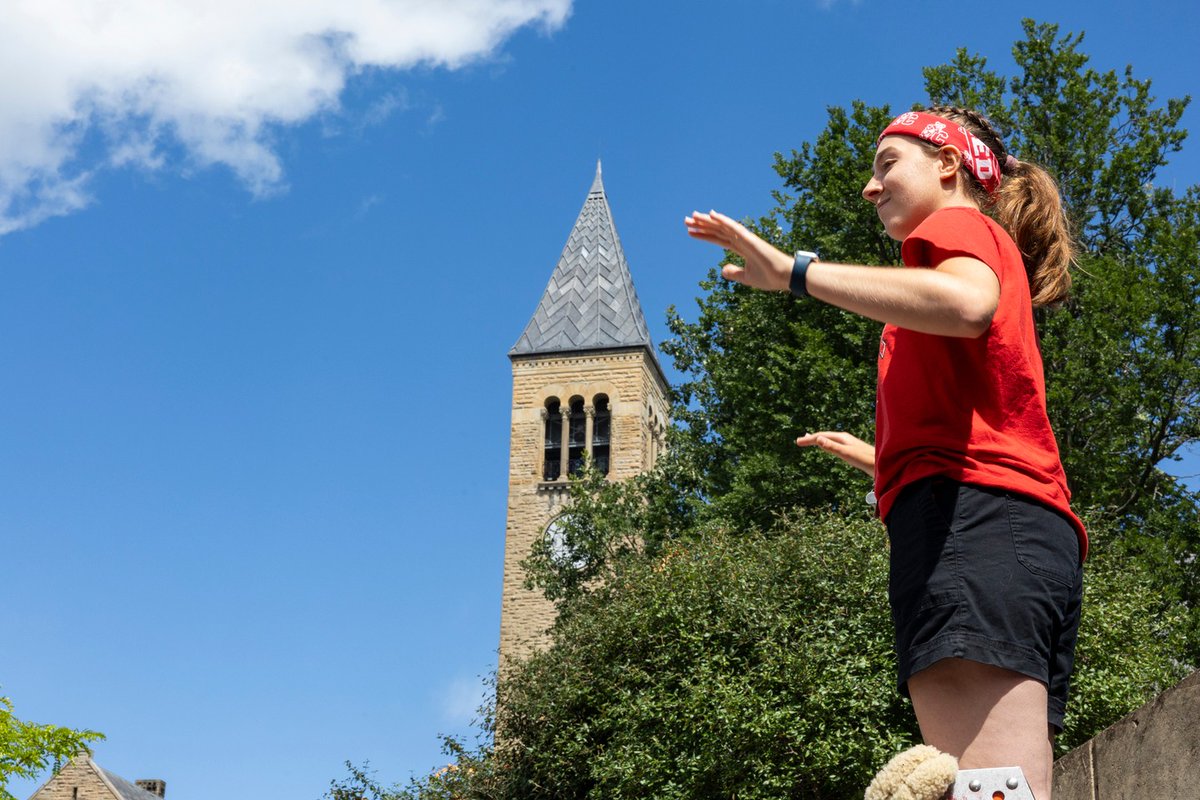 Cornell's tweet photo. Big Red scenes from around campus as we welcome our newest Cornellians to the Hill. https://t.co/54yHyqqZL5