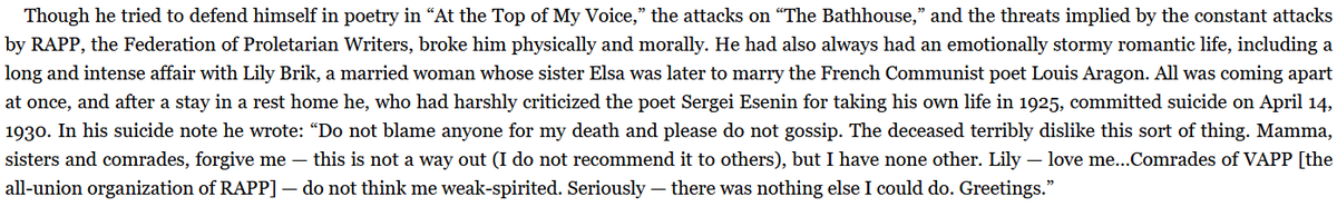 svetapalasha's tweet photo. Mayakovsky was called a "Trotskyist" and harassed into suicide for simply making a satire critique of the bureaucracy https://t.co/n5qRh3b8j2