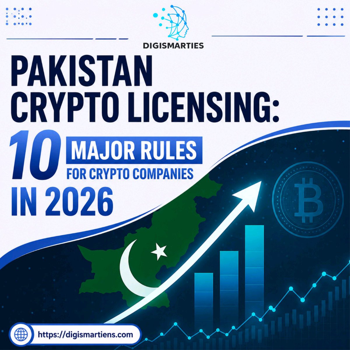 digismarties's tweet photo. Pakistan has officially opened its virtual asset licensing regime, allowing crypto companies to apply for regulatory approval under the Virtual Assets Act, 2026.
#Blockchain #Fintech #CryptoNews #Digismartiens https://t.co/lRBgdgf97m