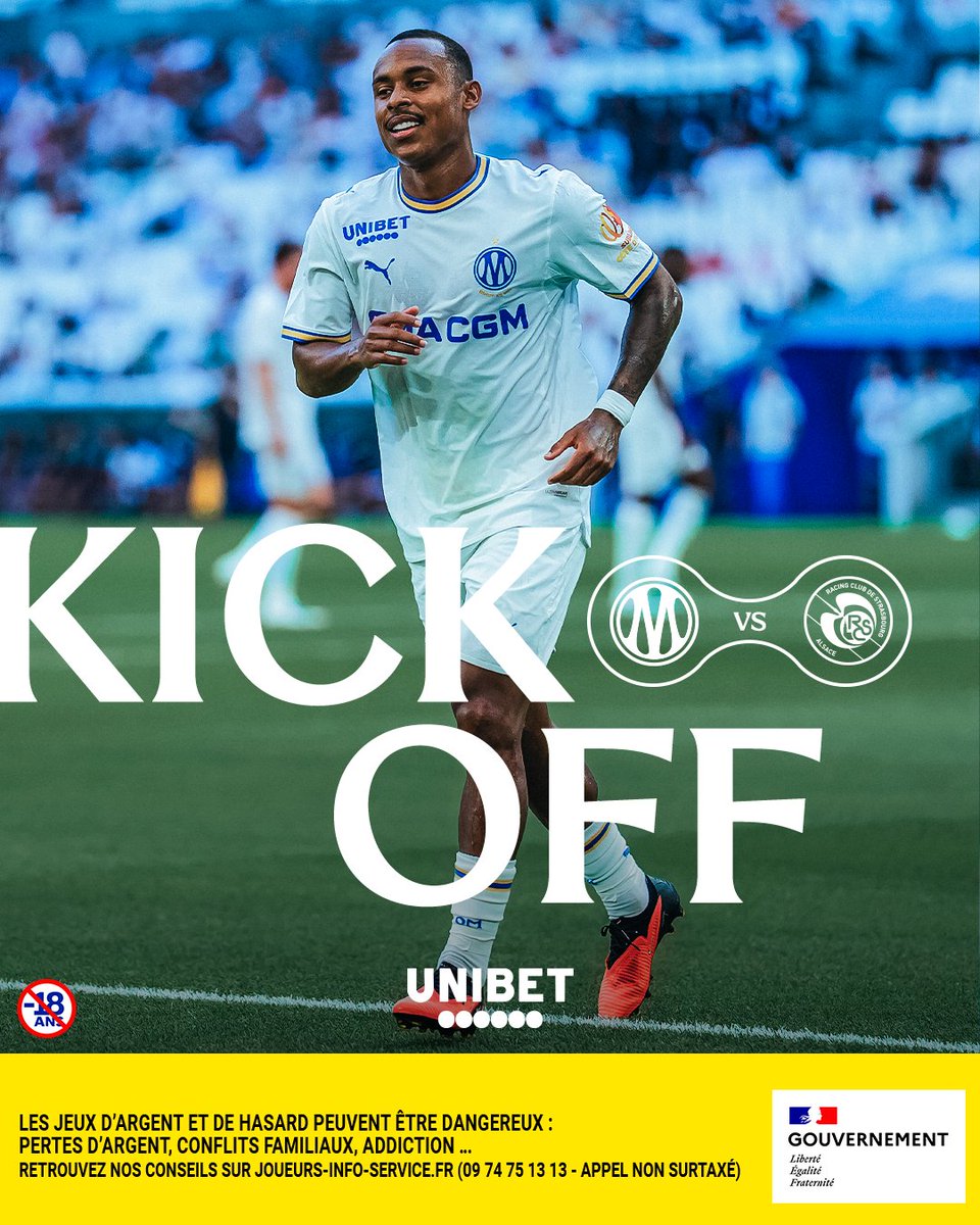 OM_Officiel's tweet photo. ⏱️ 1’ | #OMRCSA 0️⃣-0️⃣

Coup d’envoi de ce match entre Olympiens et Strasbourgeois ! 💪
🗣️ 𝗔𝗟𝗟𝗘𝗭 𝗹𝗲𝘀 𝗠𝗮𝗿𝘀𝗲𝗶𝗹𝗹𝗮𝗶𝘀 ! 💙

Les cotes de l’OM 👉 https://t.co/NhyGSQKf44 https://t.co/zutVvuwqqX