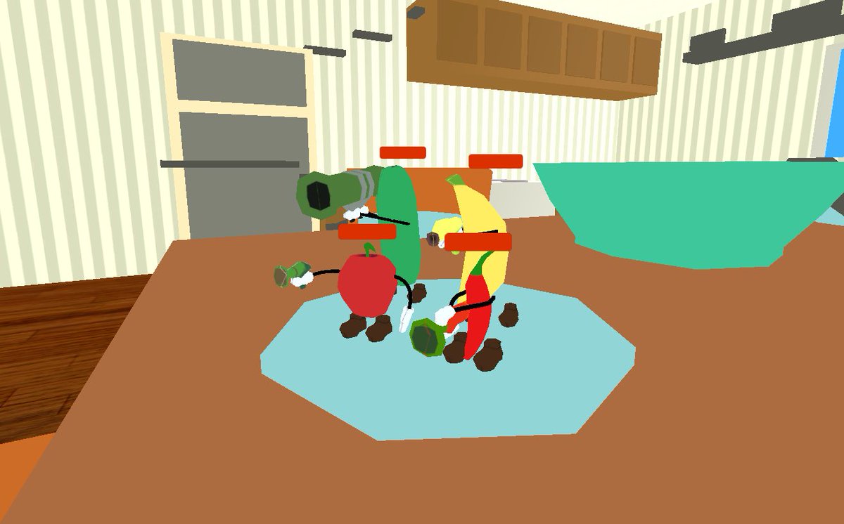 runkychagugames's tweet photo. The current playable characters so far in my work in progress multiplayer food battle game. Comment down below what other kinds of foods should be featured in the game in the future!! #indiegamedev https://t.co/oXaDZtAA7E