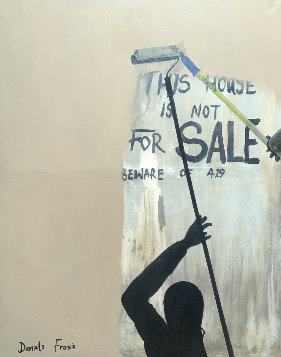Churchthug_'s tweet photo. @foj_teflon The funny thing is I even draw inspiration from AI art…. I can tweak anything and create anything 

This Ai art I found on Pinterest inspired me to create the artwork you see and it’s already sitting in the home of a collector 😊 https://t.co/jrHSdoBKdX