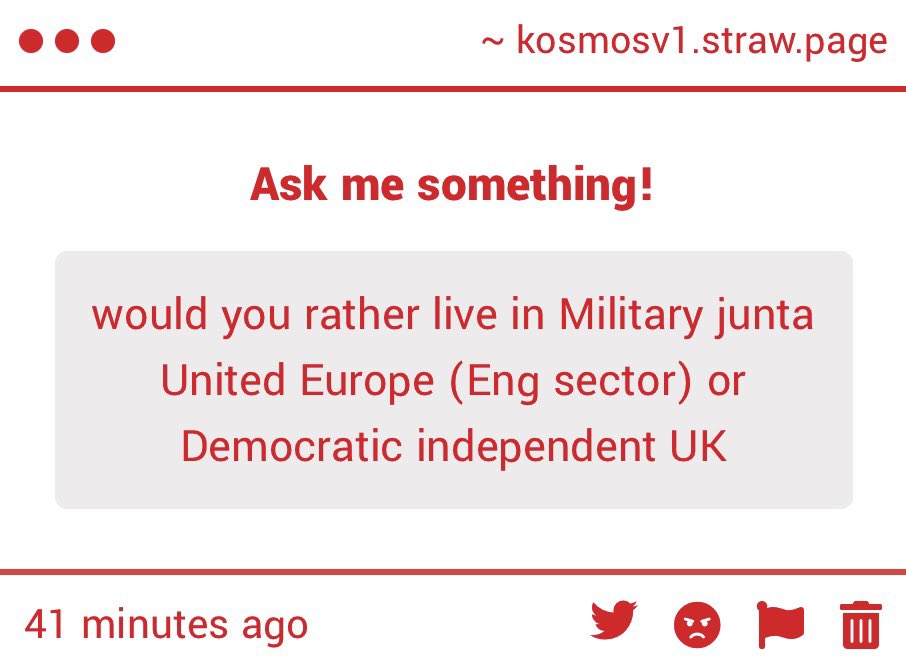 kosmos_v1's tweet photo. Not entirely sure, I’m not a fan of stratocracy but I don’t personally see democracy as an absolute necessity. If the government is competent and mostly stays out of people’s personal lives then I might pick the first option. https://t.co/GnqilOj6RX