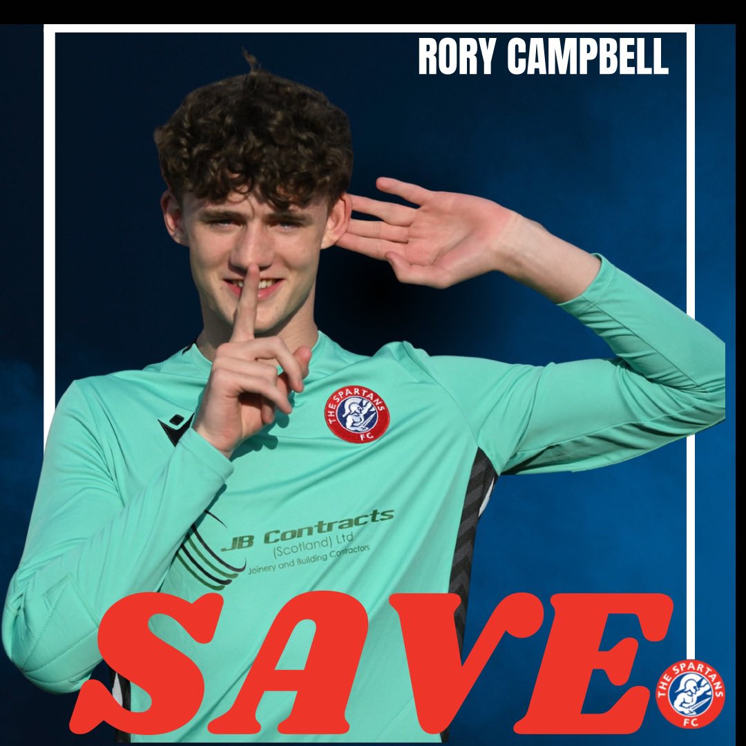 SpartansFC's tweet photo. SAVE! Shot from the edge of the box looks to be sneaking into the bottom corner but there’s Rory Campbell using all of his frame to push the ball round the post. 0-1 https://t.co/paJsqVZaGc