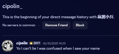 Cipolinn's tweet photo. @Moz4il it happened to me once I was weirded out. I wasn't even the one to send the friend request lol https://t.co/jzMPUkf9SA