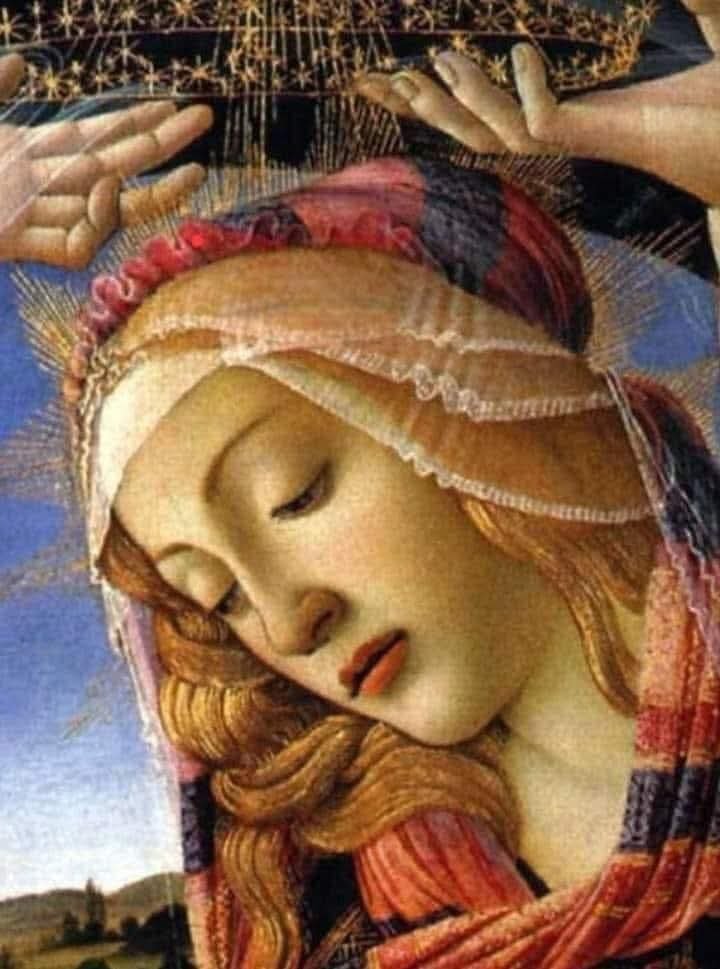 RamellaUgo's tweet photo. Sandro Botticelli Madonna del Magnificat opera più tre dettagli vedere singolarmente https://t.co/rSTU5jyiyp