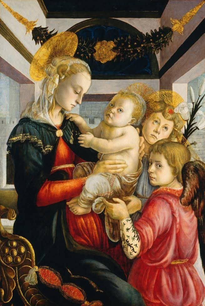 RamellaUgo's tweet photo. Attribuito a Sandro Botticelli Madonna col Bambino e Angeli National Gallery Washington https://t.co/3CtnLd6Q5l