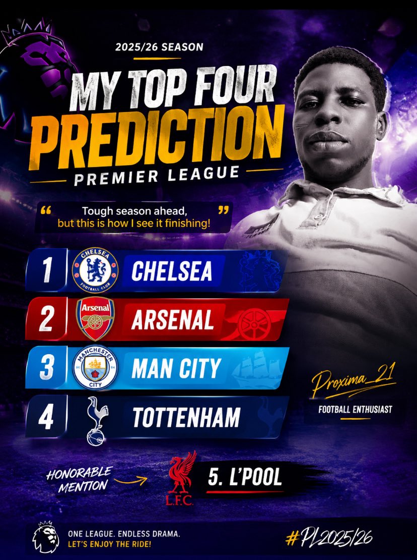 XavierMushe's tweet photo. My prediction for this season 🥶🥶🥶🥶 https://t.co/zHB0qeKOpf