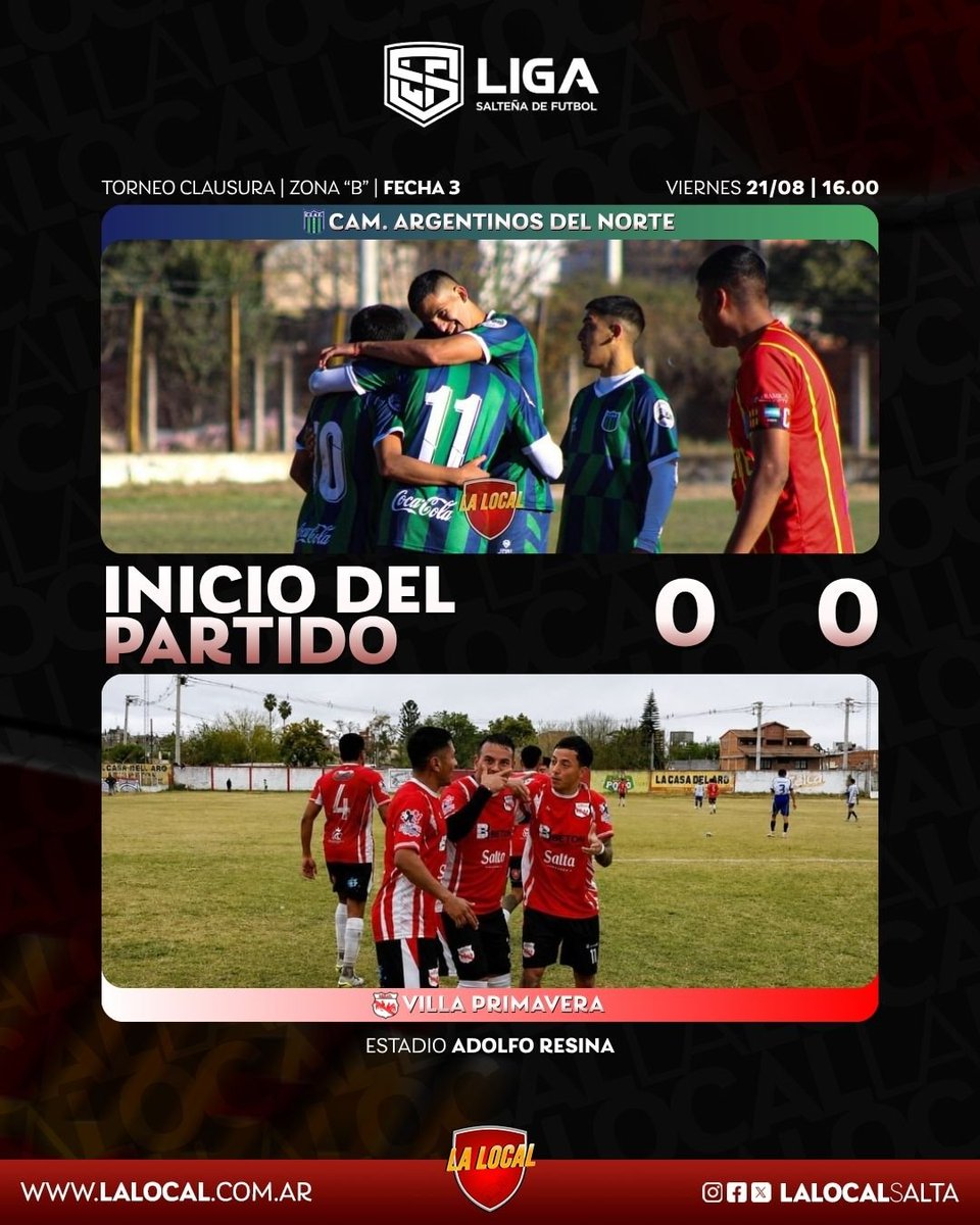 CarlosSC90's tweet photo. 🏆 #Anual2026|Clausura - Zona B - Fecha 3| 
❗Comienzo del Partido
⏱️16 Hs.
🏟️ Adolfo Resina 
📌#FusionCAN  🆚📌#VillaPrimavera https://t.co/vlrWedKrab