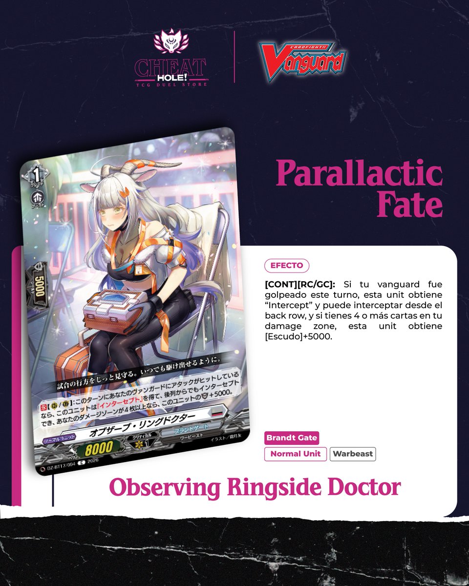 CheatHole_TCG's tweet photo. Más cartas de la semana de Parallactic Fate!
#vanguard #cardfightvanguard #cfv #CardfightVanguard #TCG https://t.co/ZOYrlM6Bg2