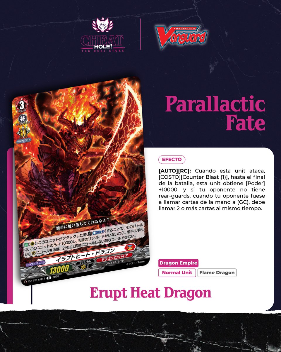 CheatHole_TCG's tweet photo. Más cartas de la semana de Parallactic Fate!
#vanguard #cardfightvanguard #cfv #CardfightVanguard #TCG https://t.co/ZOYrlM6Bg2