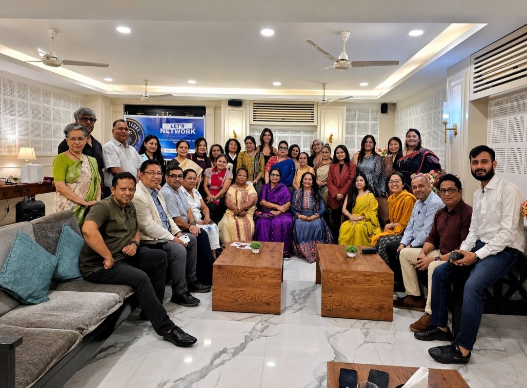 BanashreeGogoi8's tweet photo. Honoured to be invited to the exclusive Meet & Greet Dinner hosted by #WICCIIndiaASEANBusinessCouncil Chairperson Alakananda Pompy Das in honour of the #UNESCAP delegation.
Grateful for the opportunity to connect, engage and celebrate meaningful conversations around empowering women entrepreneurs in Assam. ✨