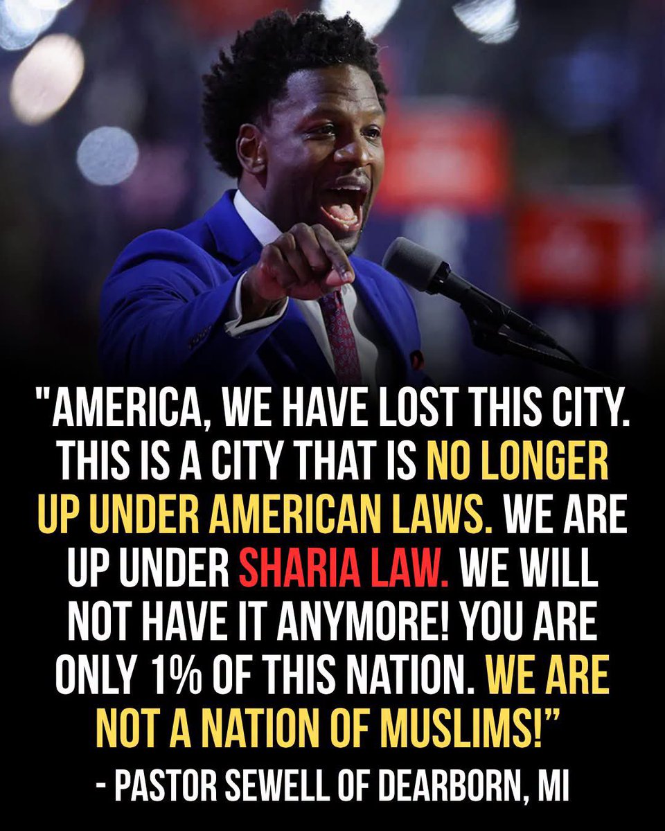 Sassafrass_84's tweet photo. Amen amen amen. I couldn’t have said this any better pastor Sewell! 

We are not a nation of Muslims! 

Period. https://t.co/id8am3Axvv