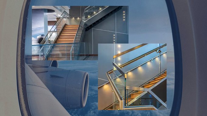 CompStructural's tweet photo. Proud to support @RepublicAirways with structural calculations for glass rail systems, including stair-mounted and floor-mounted glass rails.    Using finite element models, we delivered detailed analysis to support the design — with Benji as design engineer on the project. https://t.co/Xq5cChs2aT