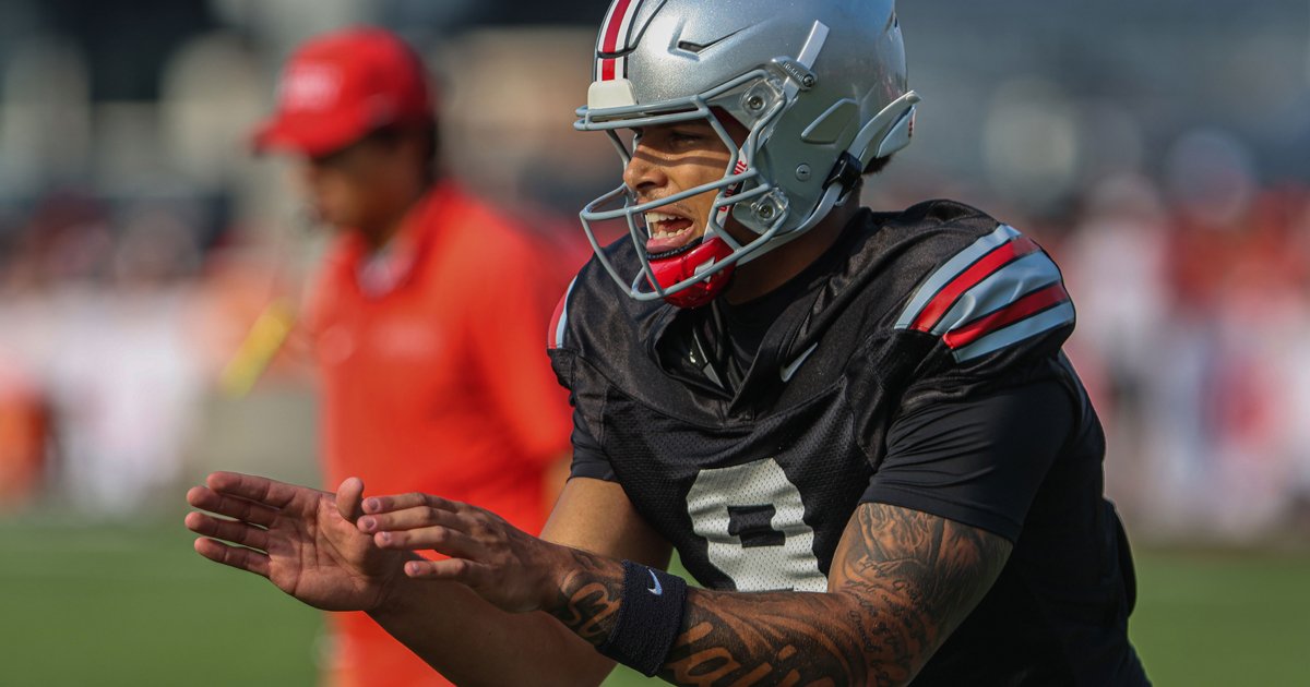 SpencerHolbrook's tweet photo. NEW: Camp is almost over in Columbus and the Buckeyes have some real depth chart spots still unsettled👀  

@LettermenRow breaks down 10 players — 5 offense, 5 defense — who need a big Saturday scrimmage before the 2026 season kicks off.

READ: https://t.co/hMVNXMvctS https://t.co/oncrVAOzRL