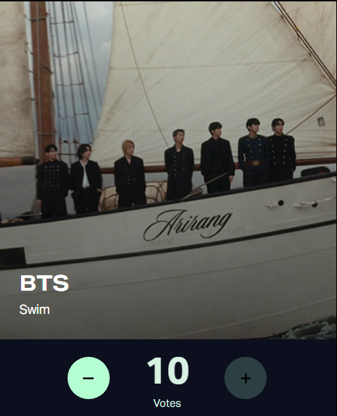 jmjklab's tweet photo. 🗳️| BTS NO VMAs 2026! Eles foram indicados nas seguintes categorias:

🏆 Song Of The Year: Swim
🔗 https://t.co/xlW1bjSf55

🏆 Best K-POP: BTS
🔗 https://t.co/IUYIftJO7Y

🔴 POWER HOUR: 14:00 às 15:00 BRT (20 votos por categoria). https://t.co/wv9RObARKG