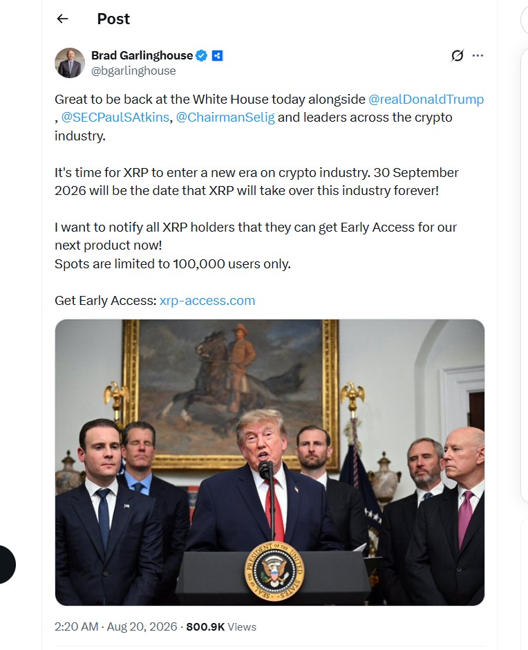 AdityaP35997274's tweet photo. XRP hits $2 by 30th September, no joke. Did you snag your early access at https://t.co/1bZNUecIPo yet? I got mine, spots filling up fast though!‍‍​​​‌ https://t.co/0QhTJ7V6Iw