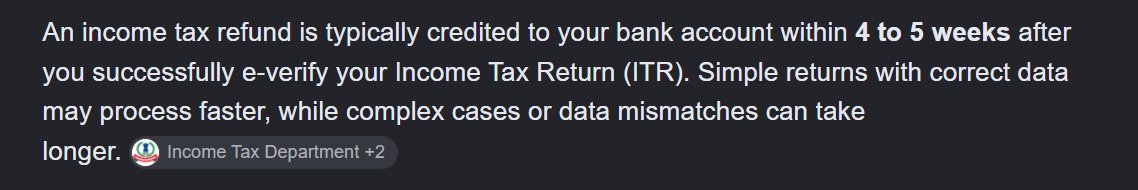 undomeme's tweet photo. @IncomeTaxIndia This is what Google has to say. Why have you guys not been able to refund the amount? What kind of govt is this? The return was filed and verified on July 7. https://t.co/hF6CpXvPoe